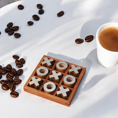 T One Wooden Tic Tac Toe Game | Board Games for Adults | Table Top Living Room D