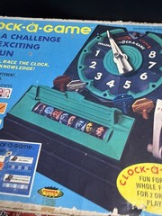 Topper Toys Clock-A-Game Trivia Vintage In Box Working Complete