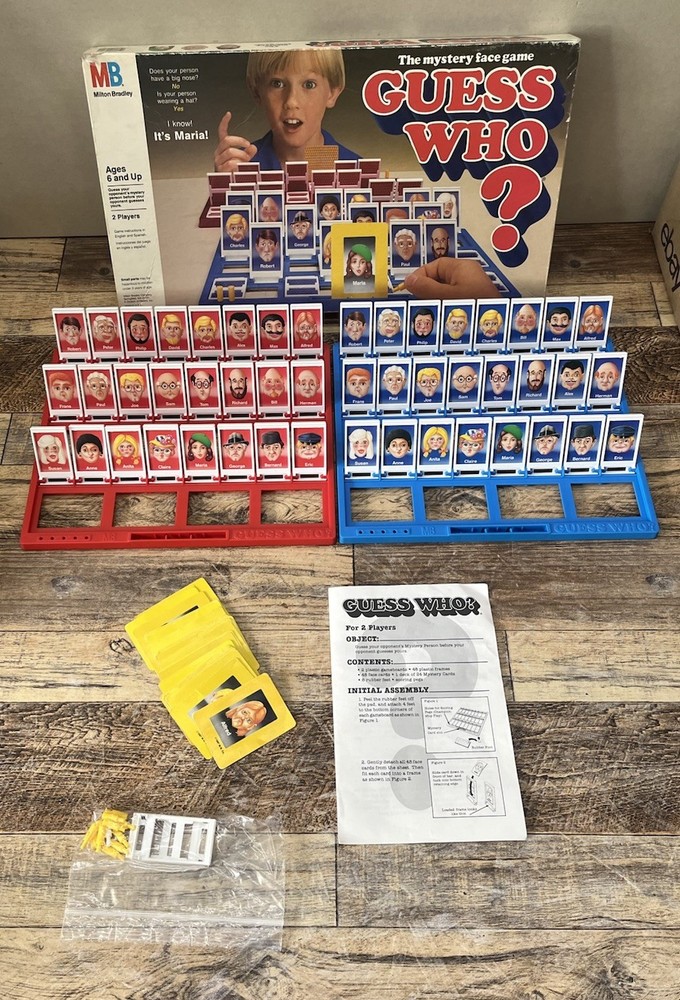Guess Who? Vintage 1991 Board Game Milton Bradley 100% Complete w/ Instructions