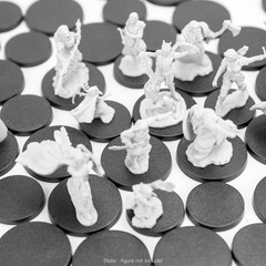 DisplayMore 100Pcs Mix Round 0.5 x x 0.1 inches, 100pcs-25&32mm-black