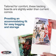 BCW Current Comic Book Backing Boards 100 Pack | 24 pt., Coated, Buffered wi…