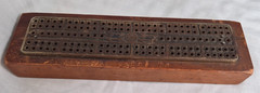VTG Cribbage Board Metal & Wood C.W. Lecount?