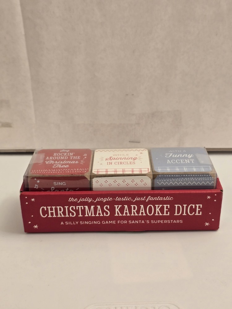 DEMDACO Christmas Karaoke Dice (Holiday Party Starter) Used: FREE SHIPPING
