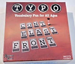 Typo Vocabulary Fun for All Ages – A Word Card Game by University Games – NEW