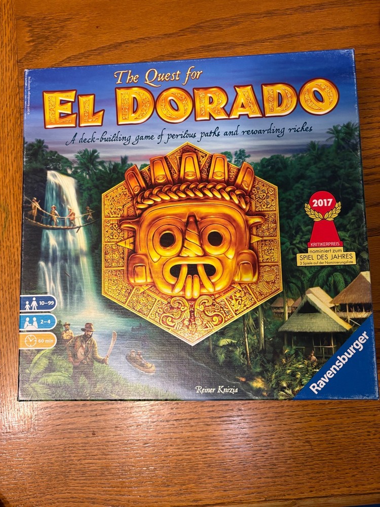 The Quest For El Dorado Board Game Ravensburger 2017 100% Complete