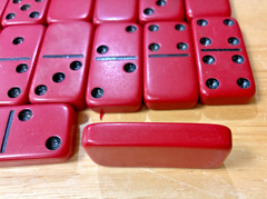 Lot of 20 Vintage Solid Red Catalin Dominoes Bakelite Era Craft Jewelry Tiles