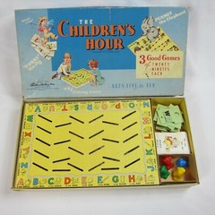 Vintage 1958 The Children’s Hour Parker Brothers 3 Games in 1, Each 20 minutes