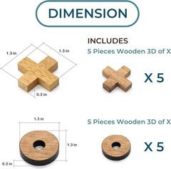 Stylish Wood Tic Tac Toe with X-O Pieces – Perfect Unisex Gift for Adults