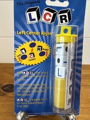 LCR Left Center Right Dice Game Original Red Chips New Sealed