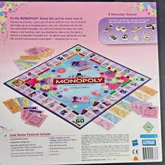 2009 Monopoly Boutique Edition Pink Floral Complete Charms Keepsake Y2K