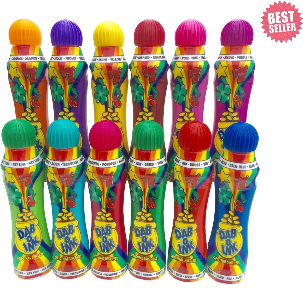 3oz Bingo Daubers – Mixed Colors – 12ct