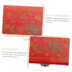 Vintage Chinese Mahjong Set Traditional 144 Tiles Mah-Jong Game Set w/ Case Box