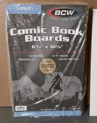 BCW Comic Book Bags Current 6.75×10.5 Coated One Side 24 Pt. Board White