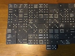 Lot Of 65 Antique Wooden Dominos For Collection Crafts Replacement Game Piece