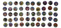 100 Dragon Ball Z Xferas Tazos Complete Collection Sabritas Plastic Pog Set