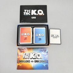 Tic Tac KO Dragons vs Unicorns Card Game Unstable Games 2021 Complete