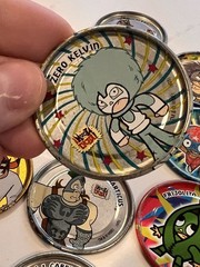 Lot 15 Vintage ¡MUCHA LUCHA! Metalix Tazos Metal Pogs Perro Kelvin Cabeza Rare