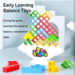 48 Pcs Tetra Tower Balance Stacking Blocks Game