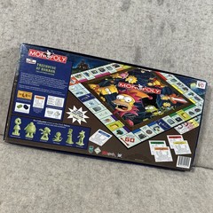 THE SIMPSONS TREE HOUSE HORROR Monopoly GLOW-IN-THE-DARK Board Game Incomplete
