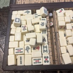 MAH JONGG SET ~ 144 TILES with Travel CASE , NICE Set , As Is Vintage