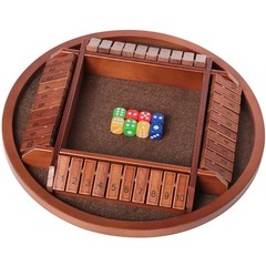 Shut The Box Dice Game 24 Player Wooden Table Math Educational Home Party