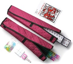 American Mahjong Game Set 166 Tiles Rack Pushers Burgundy Quilted Bag