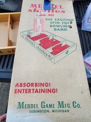 Vintage Merdel Skittles No. 401 Spin-Top Bowling Game – Original Box – Complete