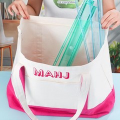 Sunnymove Extra Large American Mahjong Tile Bag Pink 25.2×14.17×9.06 in