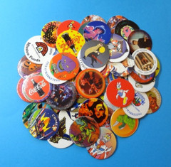 POGS * 100 Misc Variety * 10 Misc Slammers, Plastic and Metal * Two (2) Tubes