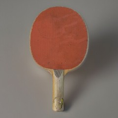 (4) Vintage Wilson E6036 Wooden Ping Pong / Table Tennis Paddles Orange/Brown