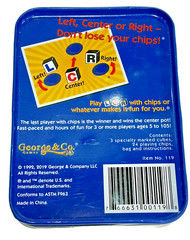 LCR® Left Center Right™ Dice Game – Blue Tin