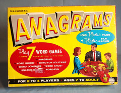 Vintage Anagrams Word Games Transogram Complete Excellent Plus 1957