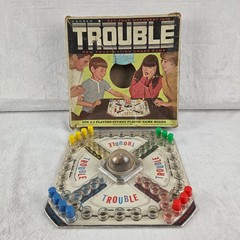 Vintage 1964 Kohner Trouble Board Game – Pop-O-Matic Works, Missing 2 Pieces