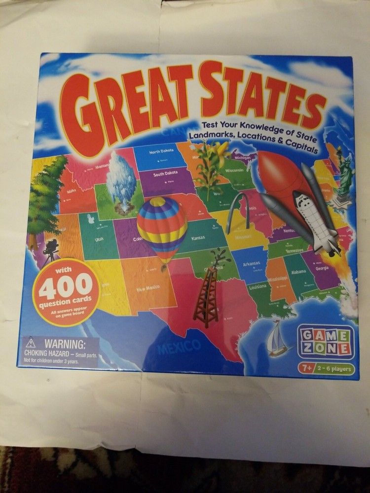 GREAT STATES BOARD GAME – GOLD SEAL BEST TOY AWARD WINNER GEOGRAPHY. NIB