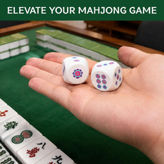 2Pcs Mahjong Dice 20mm, Wooden Dice for Mahjong, Mah Jongg Gifts for Women, Mah