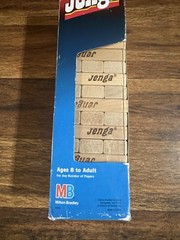 Vintage 1986 1995 Classic Jenga Wood Block Game Milton Bradley