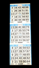 BINGO PAPER Cards sheets 3 on 14 Blue Border – 25 pack