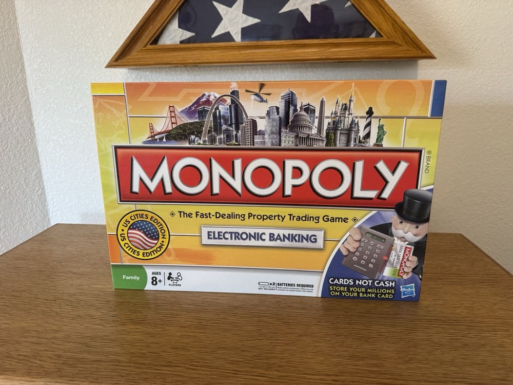 Monopoly Electronic Banking COMPLETE UNIT WORKS Hasbro 2008 US Cities