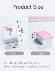 160 Acrylic Engraved Mahjong Tile Set American Mah Jongg Game Tiles with PU B…