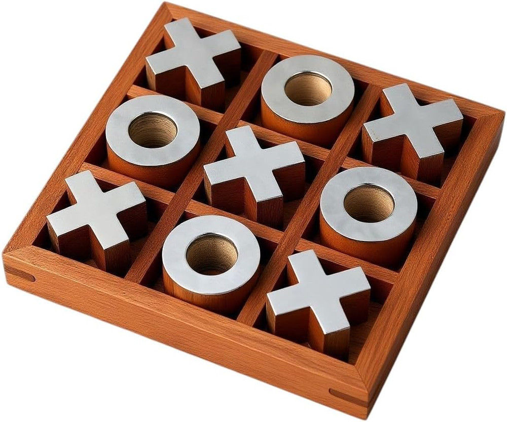 T One Wooden Tic Tac Toe Game | Board Games for Adults | Table Top Living Room D