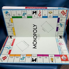 Vtg Monopoly Board Game 1961 Incomplete for Parts w Instructions