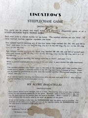 1934 Lindstrom Steeplechase Bagatelle Horse Race Game Wooden Pinboard