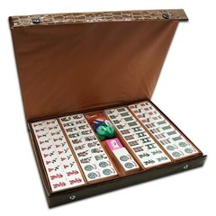 Traveler Size American Mahjong 166 Engraved Tiles Western Mahjongg with Case Set