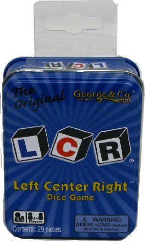 LCR® Left Center Right™ Dice Game – Blue Tin