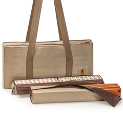 Yellow Mountain Imports American Mahjong Set Mojave Ivory Brown Case Racks