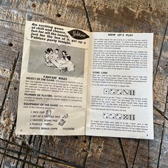 Vintage E.S. Lowe Co. Yahtzee Instruction Manual Pamphlet 1972 Manual Only