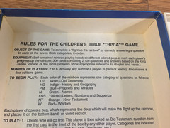 Children’s Bible Trivia Board Game Complete Vintage 1984 2100 Questions 300 Card