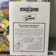 Monopoly The Simpsons Board Game 2001 Preowned Complete