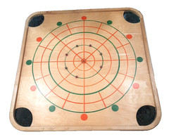 Vintage Carrom Industries No. 85 Game Board Complete w/ Original Manual & Pieces