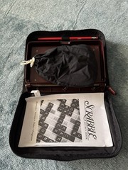 Scrabble Travel folio edition deluxe zippered carrying case. Complete